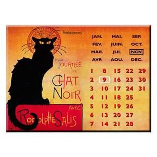 Calendrier Perpetuel Paris Chat Noir Cdiscount Maison
