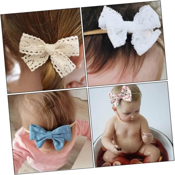 Zeayebsr 3 Pièces Bébé Fille Bandeau Cheveux Bébé Fille Bandeaux Bande De Cheveux Arc Bande De