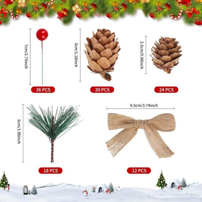 Piques Et Sprays De Noël - 10 Pièces De Branches Artificielles Pour