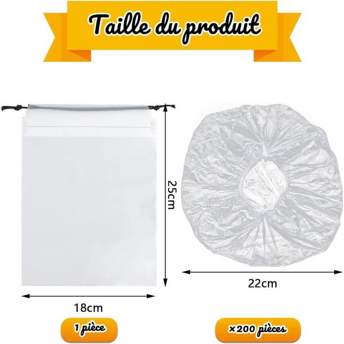 300 Pièces Charlottes Alimentaires Réutilisables - Couvre-Plats Élastiques Transparents