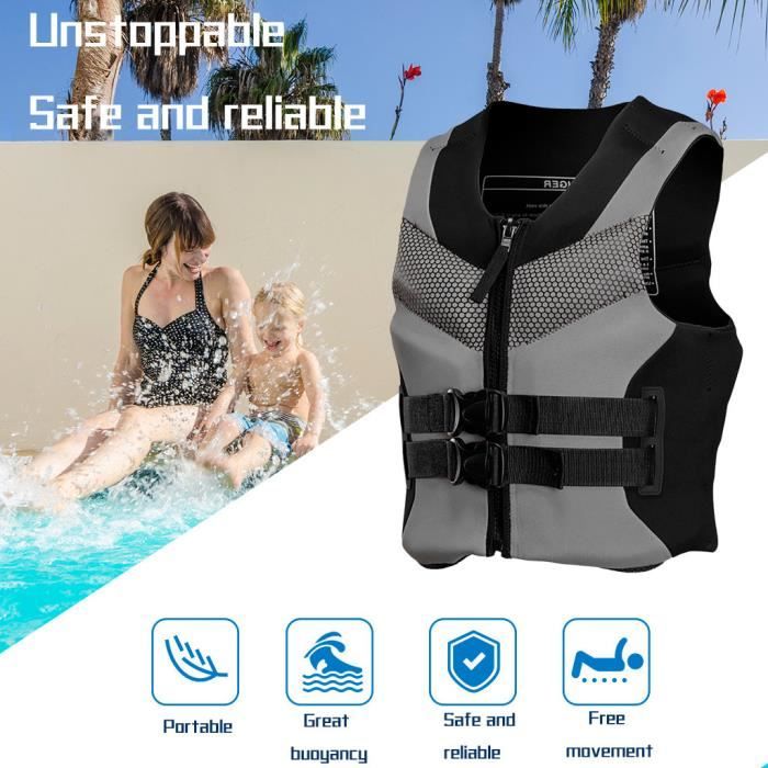Gilet De Sauvetage De Pêche Pour Adulte - Taille Unique Réglable 50-100kg, Avec Poches, Bandes Réfléchissantes Et Sifflet, Couleur Camouflage