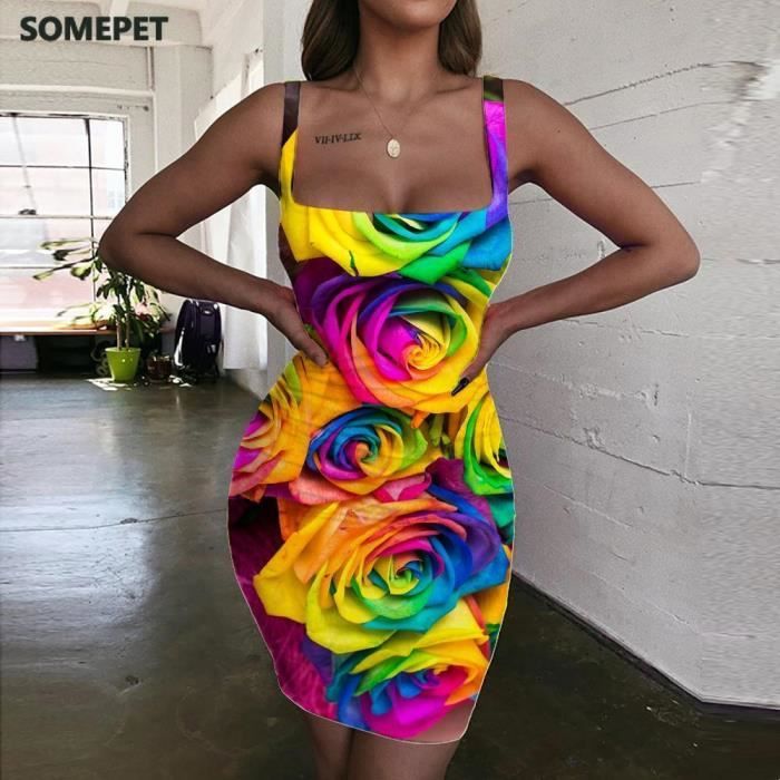 Robe colorée femme online
