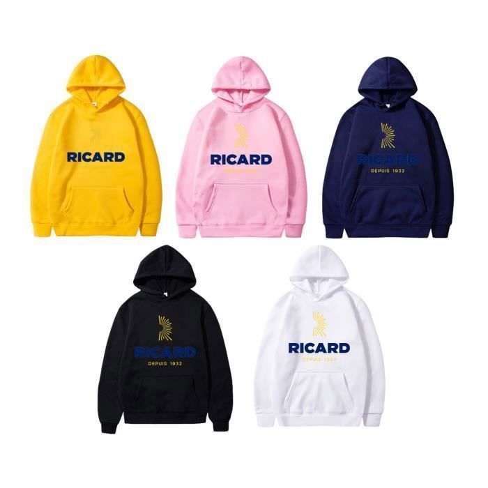 Sweat sweat capuche sweatshirt Ricard noir Rick Boutick Noir