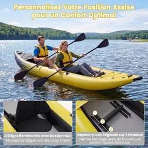 Intex Kayak gonflable Excursion Pro 384 x 94 x 46 cm 68309NP, canot à