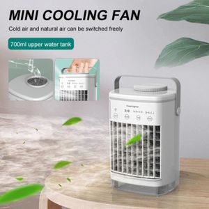 Ventilateur Mobile Rafraîchissant Coldeez Cooling Ace - 3 Vitesses, Rechargeable, Montage Mural - Beige