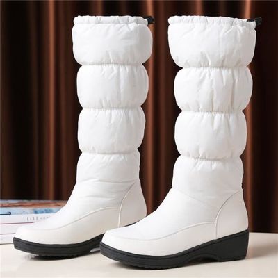 Botte,Bottes de neige à semelle antidérapante pour femme, chaussures  chaudes en peluche, à mi-mollet, à la mode - Blue grey WBO265 Blanc -  Cdiscount Chaussures