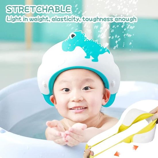 Bonnet de Douche Bébé Bleu - KENLUMO - Réglable Visière Bain - Protégez  Shampoing - Cdiscount Puériculture & Eveil bébé