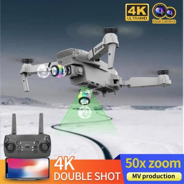 E88 Pro Drone avec Caméra pour Adultes HD Caméra Vidéo en Direct Drone pour  Débutants, avec Sac de Transport Gris 720P - Cdiscount Jeux - Jouets