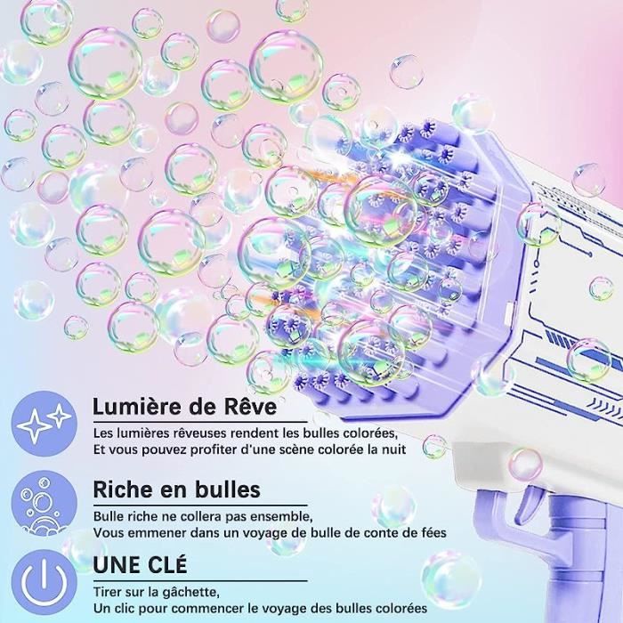 Machine à Bulles Portable Fegalop Avec Lumières Et Musique - Jouet Enfants 3+ Ans