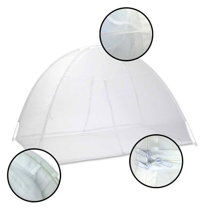 Tente de lit double, baldaquin en maille, moustiquaire de voyage portable, rideau de camping