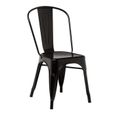 Chaises industrielles LIX en acier - SKLUM - Lot de 4 - Noir - Design et confort-3