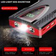 Booster Batterie Voiture 99800mAh Demarreur Batterie Voiture, 12V Portable Jump Starter avec Grand Écran LCD & Lampe à LED et USB-3