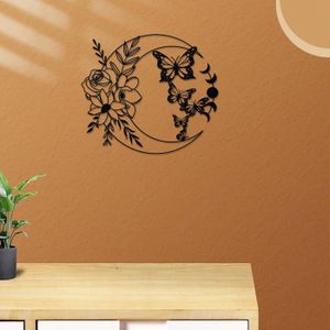 Ainydie Art Mural Moderne Abstrait Feuilles De Gingko En Métal, 110 X 68 Cm, Décoration De Salon, Chambre à Coucher