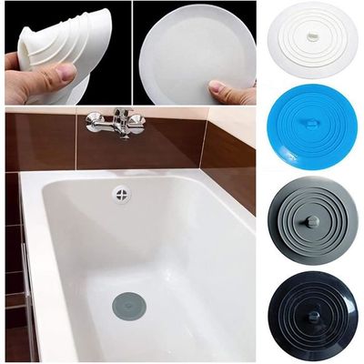 Bouchons D'évier Universels En Caoutchouc – Lot De 4 Tailles Avec Anneau Pour Lavabo, Baignoire, Cuisine - 9