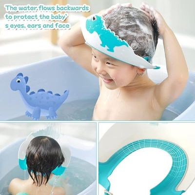 Visière De Bain Bébé Réglable - Protection Yeux Et Oreilles - Matériau EVA Doux - Rose Cerf