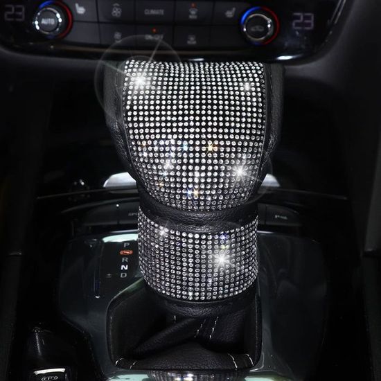 Housses De Ceinture De Sécurité Bling Pour Voiture - 2 Pièces En Cuir PU Avec Strass - Noir - Protection Et Décoration Intérieure