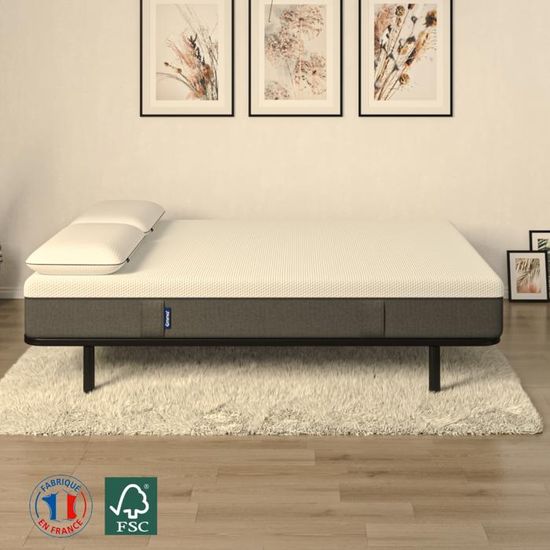 Lit cabane pour enfant 140 x 200 cm avec sommier à lattes, en métal, blanc, sans matelas | Leroy Merlin