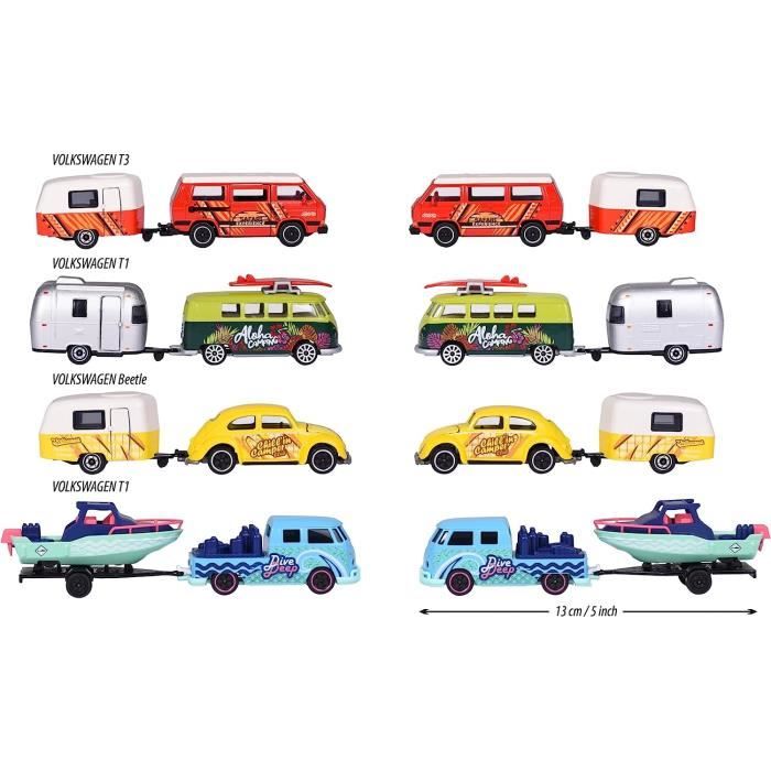 Majorette Volkswagen The Originals Set de remorque - Jeux - Jouets