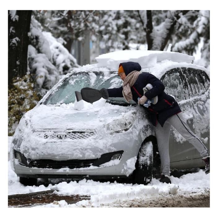 Rascador De Hielo Para Parabrisas - Con Cepillo Y Pala, Para Quitar Nieve Y Escarcha De Coches Y SUV