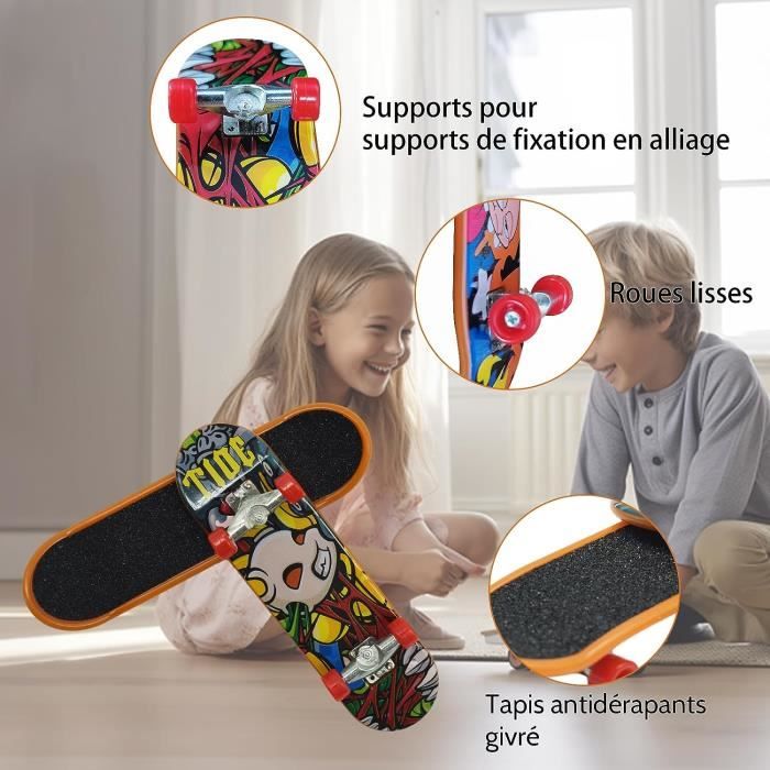 Mini Skateboard Doigt Jouets Finger Skate pour Enfants - AUTREMENT - Blanc  - Jouet Fidget