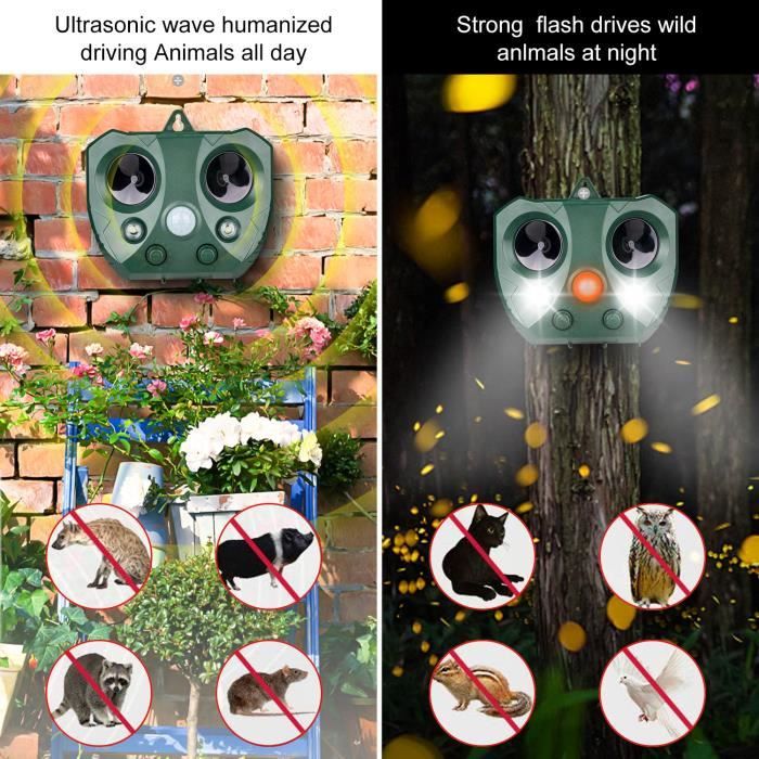 XiXiRan Répulsif Chat Ultrason, Effaroucheur Oiseaux