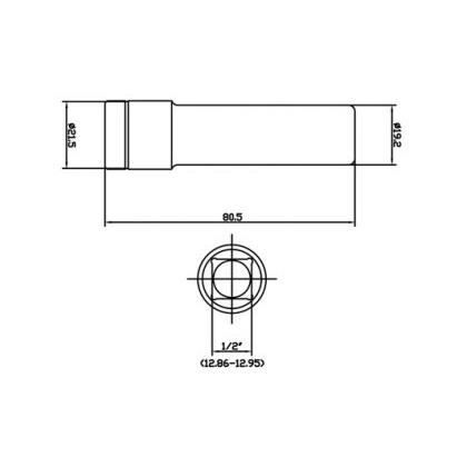 Jeu De 2 Douilles BGS 3 Pans Pour Pompes à Injection Bosch - 7 Mm Et 12.6 Mm - Neuf