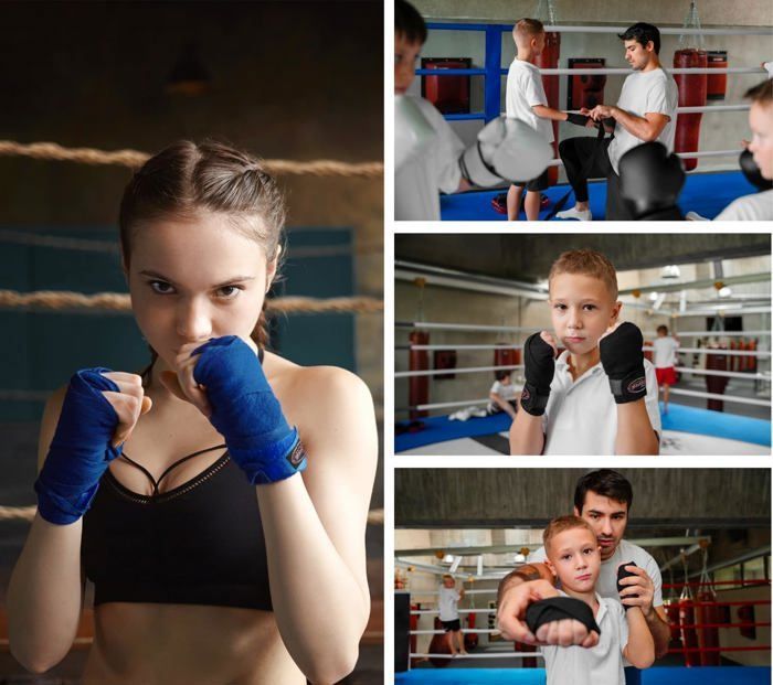 Bandes de Boxe - Farabi Sports - 3,7M - Polyester Spandex - Confort ...