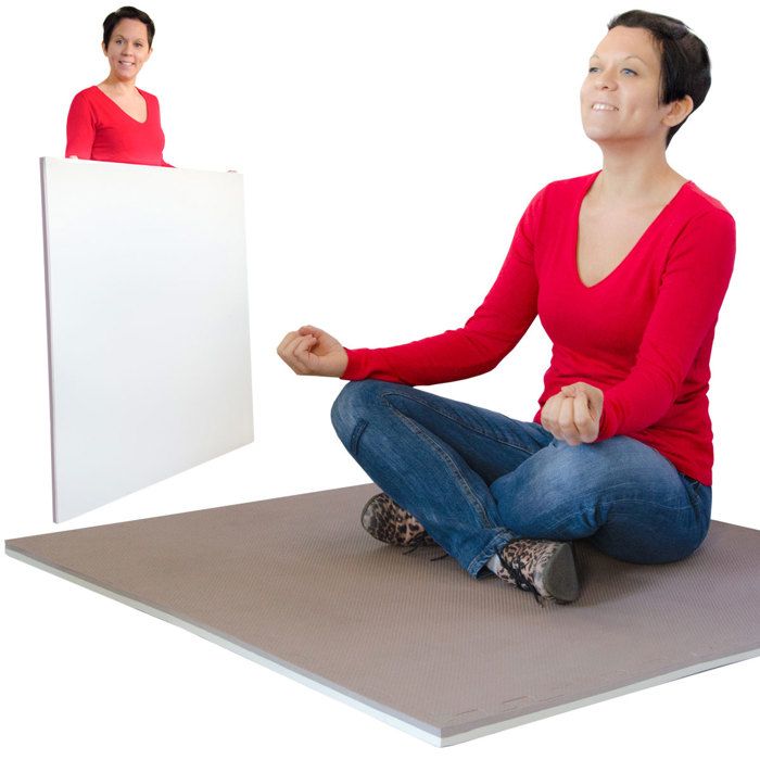 Tapis Puzzle EYEPOWER 90x90 Cm – Mousse EVA 25 Mm, Imperméable, Avec Bordures, Pour Fitness, Yoga, Muscu