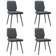 &&3549Top Lot de 4 Chaises de Salle à Manger Design & Classique Moderne - Ensemble de 4 chaises de Cuisine Scandinave Gris foncé Tis-0