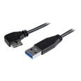 STARTECH Câble Micro USB 3.0 slim - USB-A vers Micro-B à angle Gauche - M/M - 2 m-0