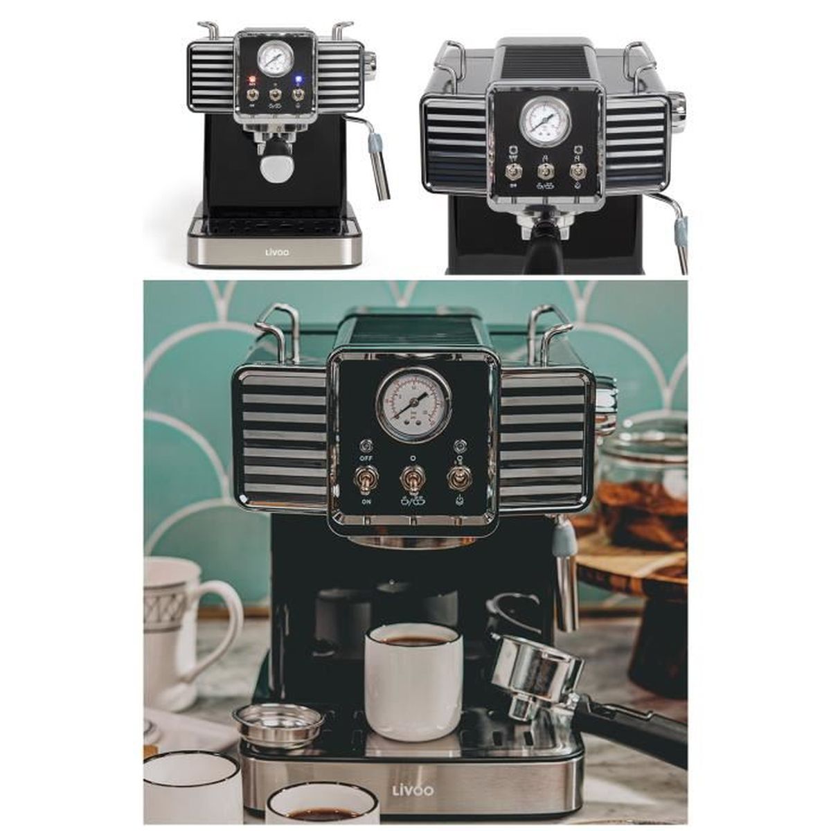 Cafetière Expresso Kotlie - Machine à Expresso Noire, Pour Café Moulu, D'occasion