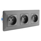 Triple prise 2P+T Artezo - titanium - Zenitech