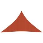 Voile d'ombrage triangulaire - MOTHINESSTO - Terre cuite - 160 g/m² - 3,5 x 3,5 x 4,9 m