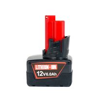Batterie pour outil électrique sans fil pour batterie compacte Lithium-Ion Milwaukee M12 12 V 6,0 Ah 48-11-2460