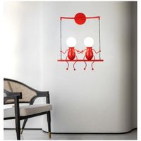 MOGOD Applique Murale Créatif design Moderne E27 en Métal Lampe Intérieur éclairage de Mur Rouge pour Salon Bar