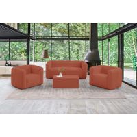 Table basse coffre Terracotta - TERRACOTTA - pliante, rectangulaire, laquée - 96x38.5x45.5 cm
