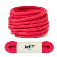 Lacets ronds et épais rouges, 90 cm, Diamètre 4 mm, Lacet rouge pour chaussures de randonnées, de travail ou de sécurité