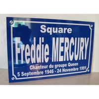 Freddie MERCURY QUEEN objet collector / cadeau pour fan - PLAQUE DE RUE série limitée 