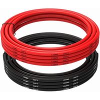 YUNIQUE FRANCE Câble en silicone 12 AWG Fil électrique flexible 5 mètres [2,5 m noir et 2,5 m rouge] Câble de fil de cuivre étamé