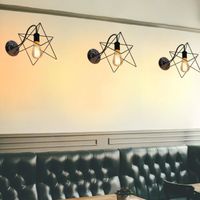 WHITEIN Applique Murale Luminaire Intérieur - Métal Cage Noir - 2pcs Ø20cm Applique Pendentif - Vintage pour Salon Cuisine Bar