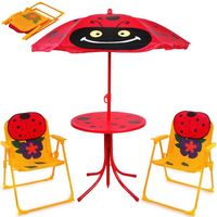Ensemble 2 Chaises et 1 Table enfant avec parasol