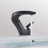 JULLYBATHEVY Robinet salle de bain lavabo haut à vasque lavabo Noir design en céramique