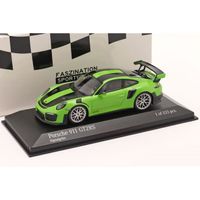 Voiture miniature - MINICHAMPS - PORSCHE 911 991 II GT2 RS - Vert et argent - Edition limitée