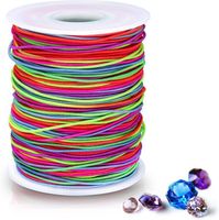 Cordoncino Per Borse A Uncinetto Cordon élastique Multi-couleur 1mm - 18 Couleurs, 90m Total, Pour Bijoux, Bracelets Et DIY 90 Mètres Cordon Polypropylène