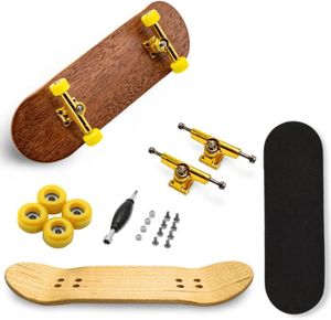 SKATEBOARD - LONGBOARD Jeu de skateboard en bois - Doré et jaune - Platea