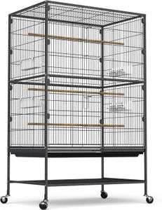 VOLIÈRE - CAGE OISEAU Cage Oiseaux En Fer Forg Pour Perroquet Grand Calo