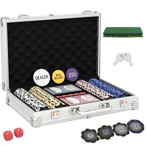 MAGIC SELECT Jeu de Poker. Poker Kit avec 200 Jetons, 2 Jeux de Cartes, Bouton Dealer, Big-Small Blind, Tapis. Poker Set Texas Holdem dans Boîte en Métal avec Manuel de Règles en MAGIC SELECT Jeu de Poker. Poker Kit avec 200 Jetons, 2 Jeux de Cartes, Bouton Dealer, Big-Small Blind, Tapis. Poker Set Texas Holdem dans Boîte en Métal avec Manuel de Règles en