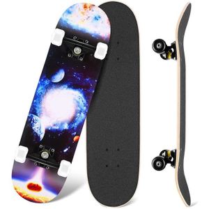 Planche de skateboard vierge en érable - 15 x 60 cm - 7 plis - Bois naturel  - Double queue unie - Concave - Light Deck en vrac - Pour décoration de la