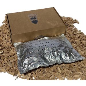 FUMOIR Ol' King – Fumoir à charbon en bois – Chêne original – Parfait pour tout à gaz ou charbon, A296