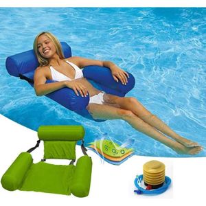 PATAUGEOIRE Piscine Gonflable Lounger Piscine Plage Flottant Gonflable Canapé inclinable Hamac Flottant Lit Lounge Chair Drifter Piscine A132
